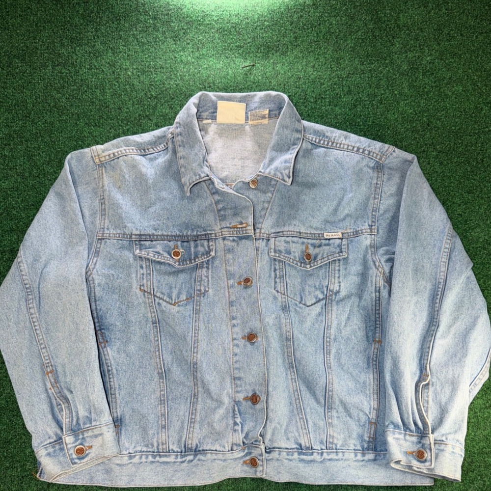 Bill Blass Vintage Denim Jacket Light Wash Blue Cotton Trucker 1X